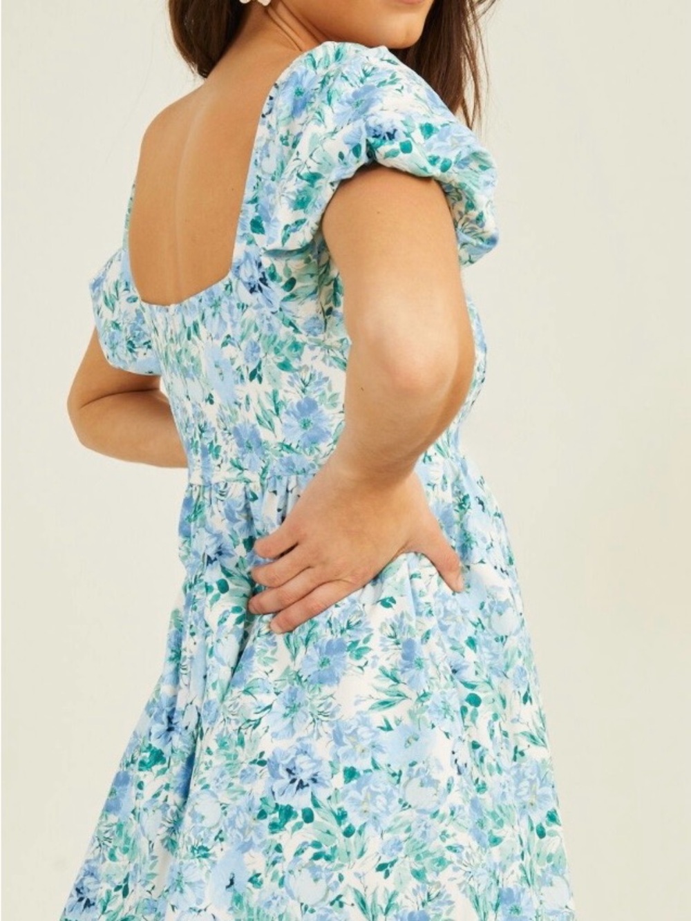 Altar’d State Bristol Puff Sleeve Dress Size Medium Cottagecore Romantic - Picture 2 of 11
